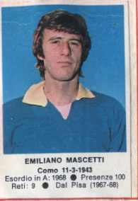 Cromo Emiliano Mascetti - Calciatori 1972-1973 n. 249 - Edis