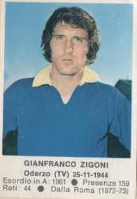 Sticker Gianfranco Zigoni - Calciatori 1972-1973 n. 251 - Edis