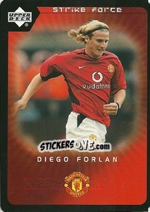 Figurina Diego Forlan - Manchester United 2002-2003. Strike Force n. 63 - Upper Deck