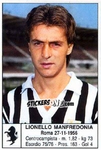 Cromo Lionello Manfredonia - Calciatori 1985-1986 n. 92 - Edis