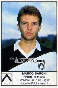 Figurina Marco Baroni - Calciatori 1985-1986 n. 210 - Edis