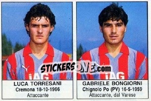 Cromo Luca Torresani / Gabriele Bongiorni - Calciatori 1985-1986 n. 292 - Edis