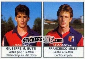 Figurina Giuseppe M. Butti / Francesco Mileti - Calciatori 1985-1986 n. 305 - Edis