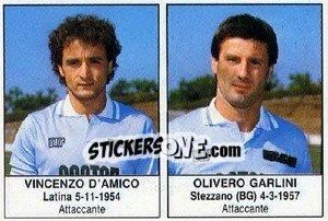 Cromo Vincenzo D'Amico / Olivero Garlini - Calciatori 1985-1986 n. 314 - Edis