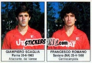 Cromo Giampiero Scaglia / Francesco Romano - Calciatori 1985-1986 n. 355 - Edis