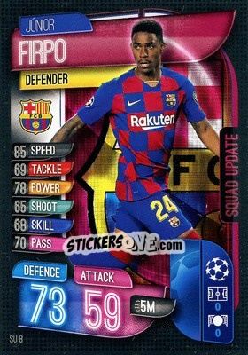 Sticker Junior Firpo - UEFA Champions League 2019-2020. Match Attax Extra. Germany n. SU8 - Topps