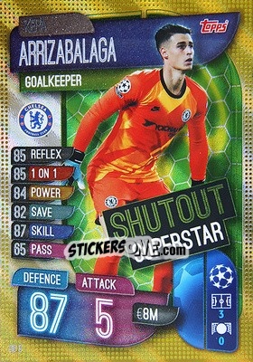 Cromo Kepa Arrizabalaga - UEFA Champions League 2019-2020. Match Attax Extra. Spain/Portugal n. SO3 - Topps