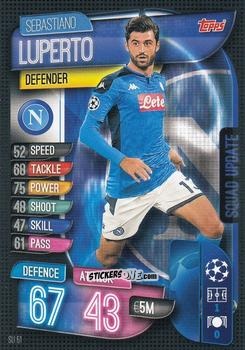 Sticker Sebastiano Luperto - Uefa Champions League 2019-2020. Match Attax Extra. Italy n. SU51 - Topps