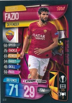 Cromo Federico Fazio - Uefa Champions League 2019-2020. Match Attax Extra. Italy n. SU61 - Topps