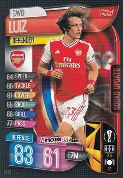 Sticker David Luiz - Uefa Champions League 2019-2020. Match Attax Extra. Italy n. SU70 - Topps