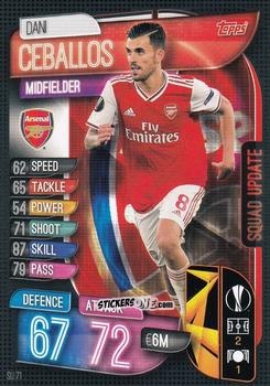 Figurina Dani Ceballos - Uefa Champions League 2019-2020. Match Attax Extra. Italy n. SU71 - Topps