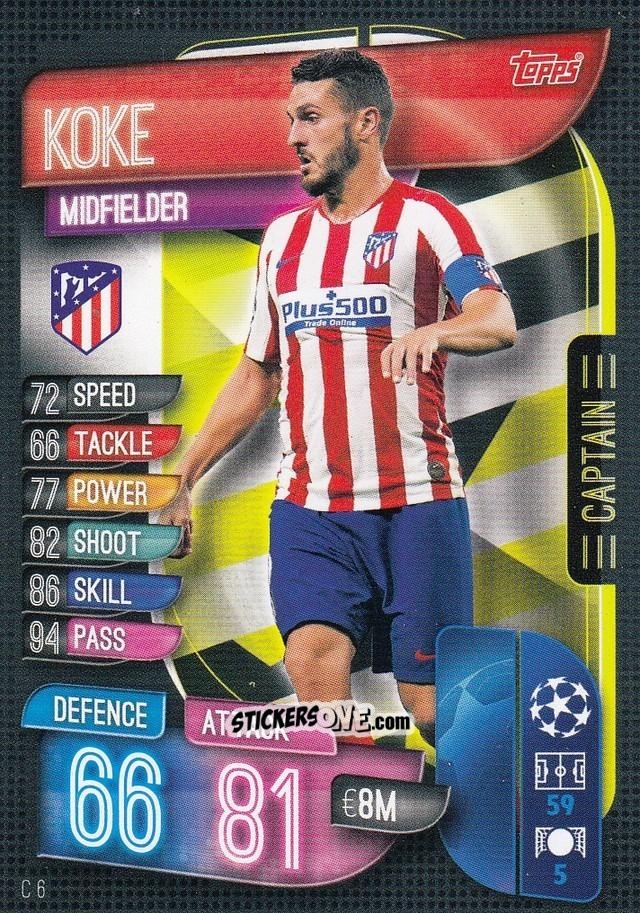 Cromo Koke - Uefa Champions League 2019-2020. Match Attax Extra. Italy n. C6 - Topps