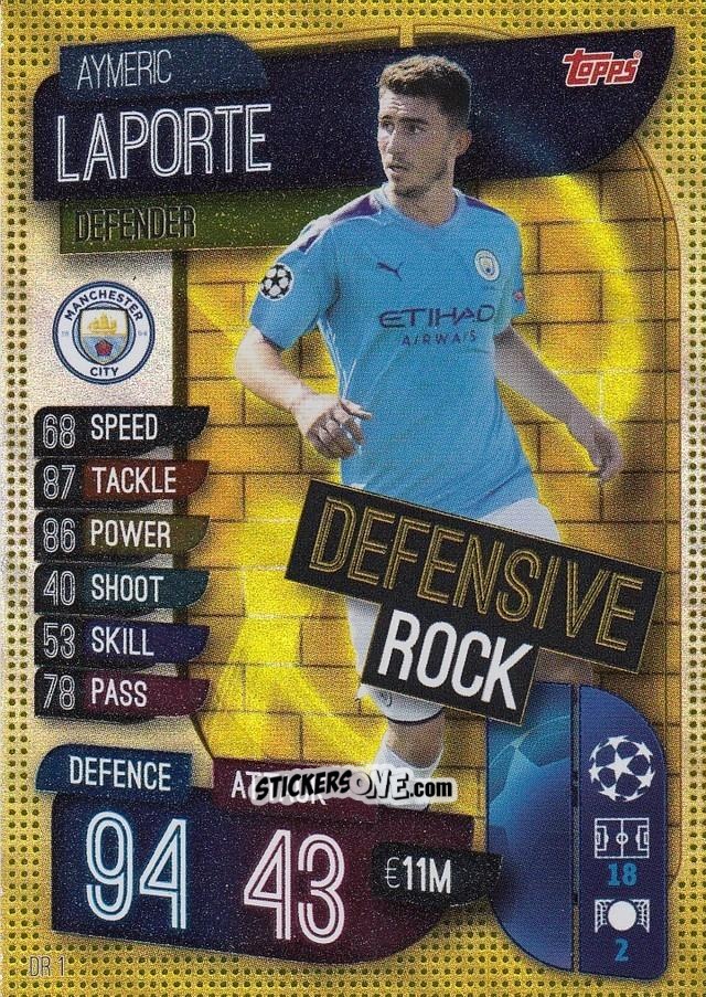 Sticker Aymeric Laporte - Uefa Champions League 2019-2020. Match Attax Extra. Italy n. DR1 - Topps
