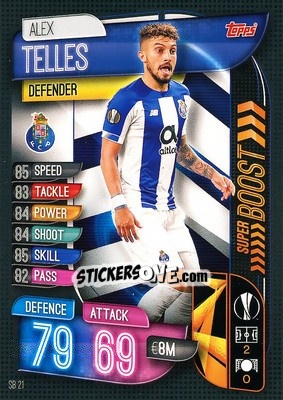 Cromo Alex Telles - Uefa Champions League 2019-2020. Match Attax Extra. Italy n. SB21 - Topps