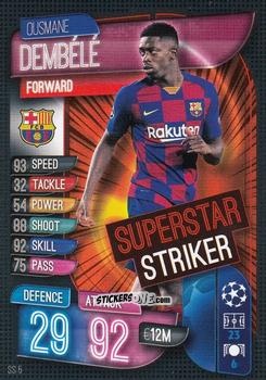 Figurina Ousmane Dembélé - Uefa Champions League 2019-2020. Match Attax Extra. Italy n. SS5 - Topps
