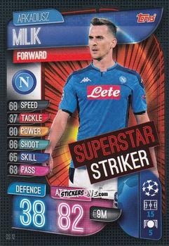 Figurina Arkadiusz Milik - Uefa Champions League 2019-2020. Match Attax Extra. Italy n. SS12 - Topps