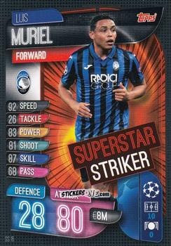 Figurina Luis Muriel - Uefa Champions League 2019-2020. Match Attax Extra. Italy n. SS15 - Topps