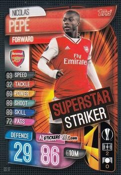 Sticker Nicolas Pépé - Uefa Champions League 2019-2020. Match Attax Extra. Italy n. SS17 - Topps