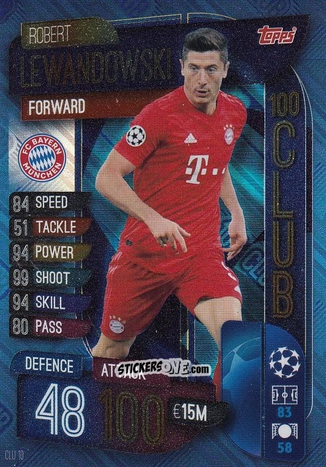 Sticker Robert Lewandowski - Uefa Champions League 2019-2020. Match Attax Extra. Italy n. CLU10 - Topps