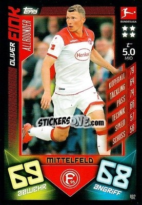 Figurina Oliver Fink - German Fussball Bundesliga 2019-2020. Match Attax Action n. 492 - Topps