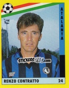 Sticker Renzo Contratto - Il Grande Calcio 1991 n. 24 - Vallardi