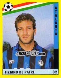 Cromo Tiziano De Patre - Il Grande Calcio 1991 n. 32 - Vallardi