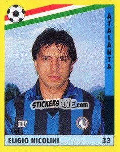 Cromo Eligio Nicolini - Il Grande Calcio 1991 n. 33 - Vallardi