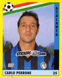 Cromo Carlo Perrone - Il Grande Calcio 1991 n. 35 - Vallardi
