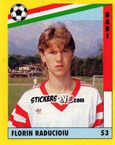 Sticker Florin Răducioiu - Il Grande Calcio 1991 n. 53 - Vallardi