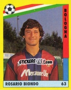 Sticker Rosario Biondo - Il Grande Calcio 1991 n. 63 - Vallardi