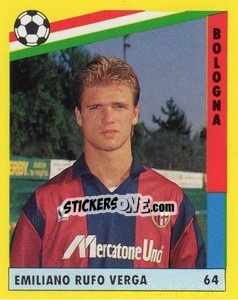 Sticker Emiliano Rufo Verga - Il Grande Calcio 1991 n. 64 - Vallardi