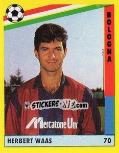 Sticker Herbert Waas - Il Grande Calcio 1991 n. 70 - Vallardi
