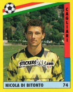 Cromo Nicola Di Bitonto - Il Grande Calcio 1991 n. 74 - Vallardi