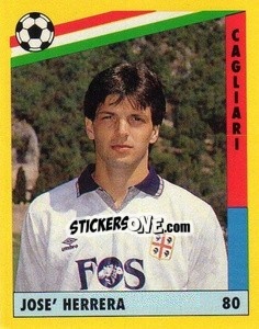 Cromo José Herrera - Il Grande Calcio 1991 n. 80 - Vallardi