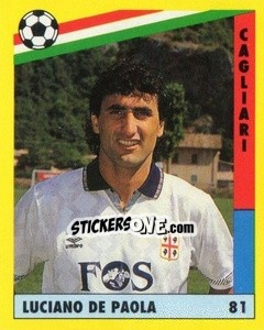 Sticker Luciano De Paola - Il Grande Calcio 1991 n. 81 - Vallardi