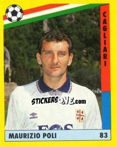 Sticker Maurizio Poli - Il Grande Calcio 1991 n. 83 - Vallardi