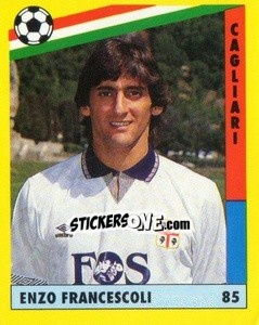 Cromo Enzo Francescoli - Il Grande Calcio 1991 n. 85 - Vallardi