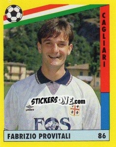 Cromo Fabrizio Provitali - Il Grande Calcio 1991 n. 86 - Vallardi