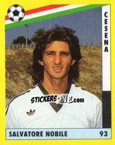 Figurina Salvatore Nobile - Il Grande Calcio 1991 n. 93 - Vallardi