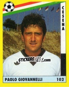 Cromo Paolo Giovannelli - Il Grande Calcio 1991 n. 102 - Vallardi