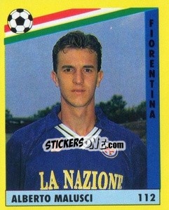 Cromo Alberto Malusci - Il Grande Calcio 1991 n. 112 - Vallardi