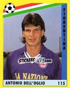 Cromo Antonio Dell'Oglio - Il Grande Calcio 1991 n. 115 - Vallardi
