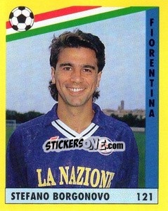 Figurina Stefano Borgonovo - Il Grande Calcio 1991 n. 121 - Vallardi