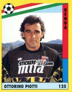 Cromo Ottorino Piotti - Il Grande Calcio 1991 n. 125 - Vallardi