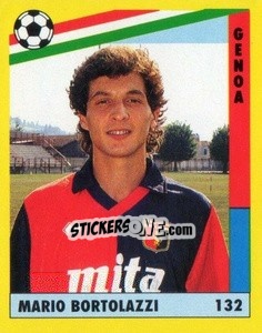 Cromo Mario Bortolazzi - Il Grande Calcio 1991 n. 132 - Vallardi