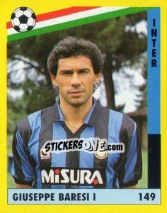 Cromo Giuseppe Baresi - Il Grande Calcio 1991 n. 149 - Vallardi