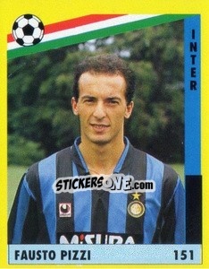 Cromo Fausto Pizzi - Il Grande Calcio 1991 n. 151 - Vallardi