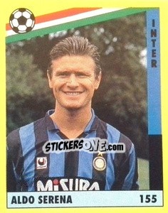 Cromo Aldo Serena - Il Grande Calcio 1991 n. 155 - Vallardi