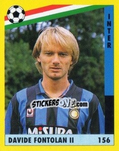 Figurina Davide Fontolan - Il Grande Calcio 1991 n. 156 - Vallardi