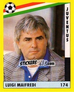 Cromo Luigi Maifredi - Il Grande Calcio 1991 n. 174 - Vallardi